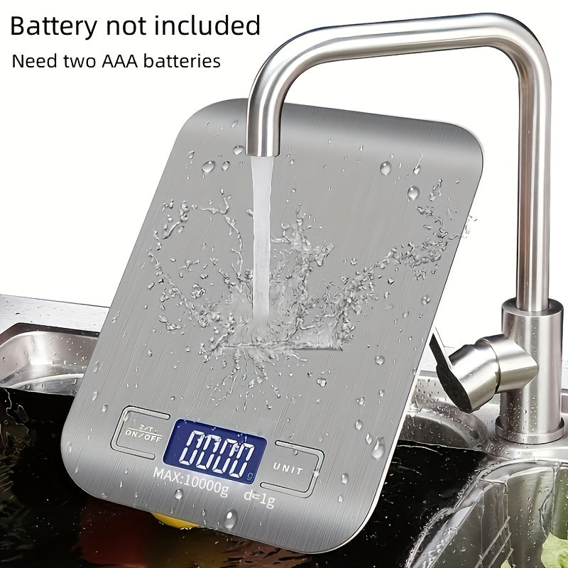 Weluvfit Digital Kitchen Scale: High Precision, Waterproof, Stainless Steel Surface for Cooking and Baking