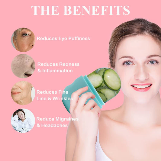 Ice Face Roller: Enhance Your Natural Glow with Ice Mold for Face, Eyes, and Neck