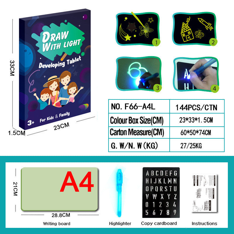 3D Magic Drawing Pad: Educational Toy with 8 Light Effects - Sketchpad & Puzzle Board