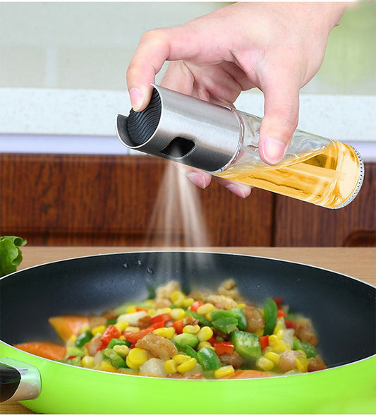 Leakproof BBQ Oil Sprayer: Healthy Cooking & Grilling with Push-Type Vinegar Spray Bottle