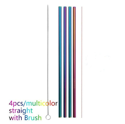 Reusable Stainless Steel Straws: Colorful and Eco-Friendly