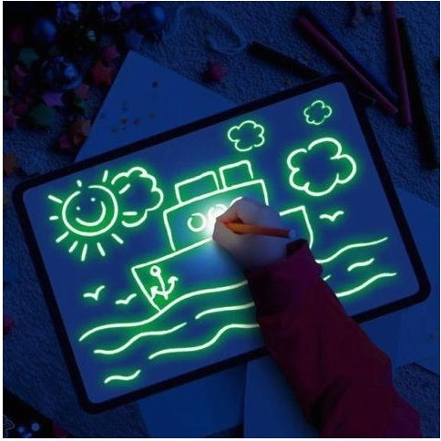 3D Magic Drawing Pad: Educational Toy with 8 Light Effects - Sketchpad & Puzzle Board