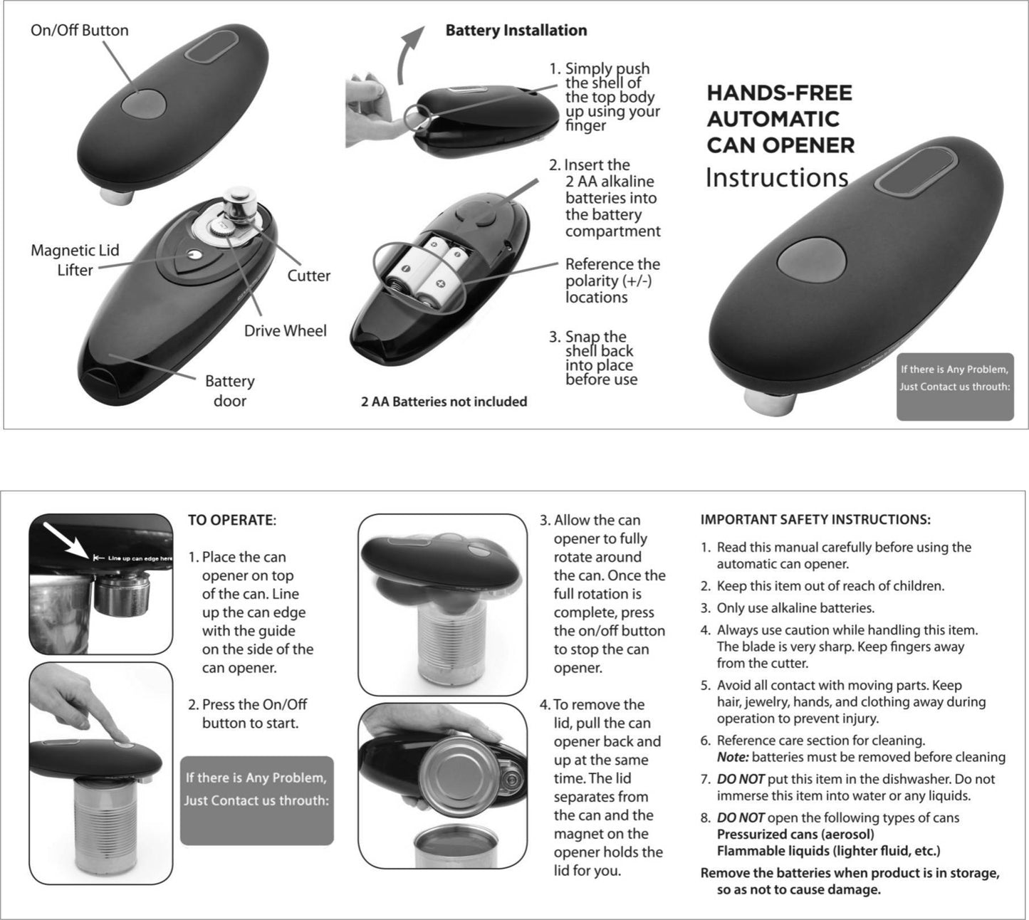Automatic Electric Can Opener: One-Touch Kitchen Gadget