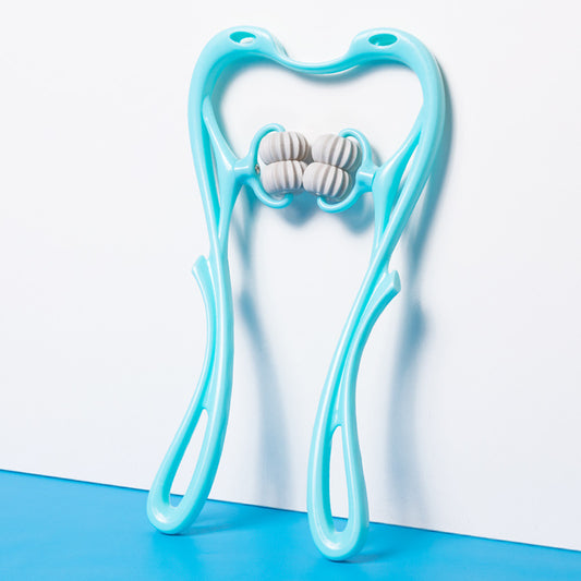 Portable 6-Wheel Neck Massager Roller for Pain Relief and Relaxation