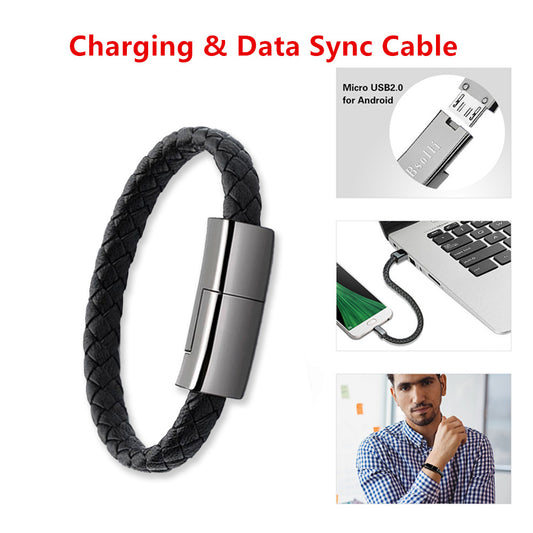 Upgraded iPhone 14 13 Max Bracelet Charger: USB-C Fast Charging & Data Cable