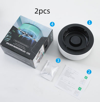 Portable Car Ashtray with Smoke Removal Air Purifier - Anion Filtration for Fresh Air