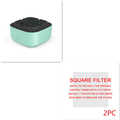 Portable Car Ashtray with Smoke Removal Air Purifier - Anion Filtration for Fresh Air