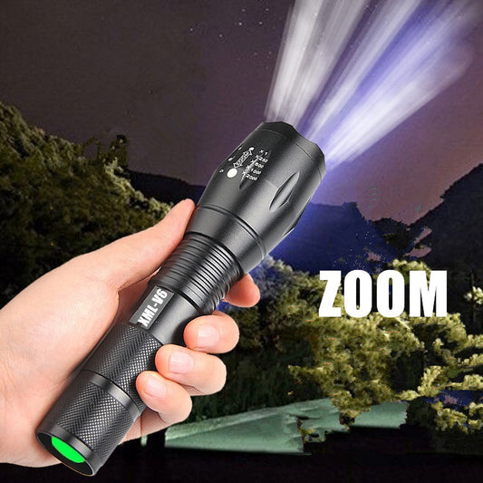 Portable LED Flashlight: Zoomable Torch for Hunting