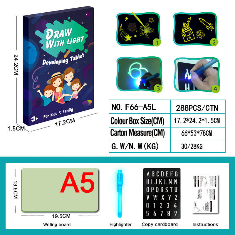 3D Magic Drawing Pad: Educational Toy with 8 Light Effects - Sketchpad & Puzzle Board