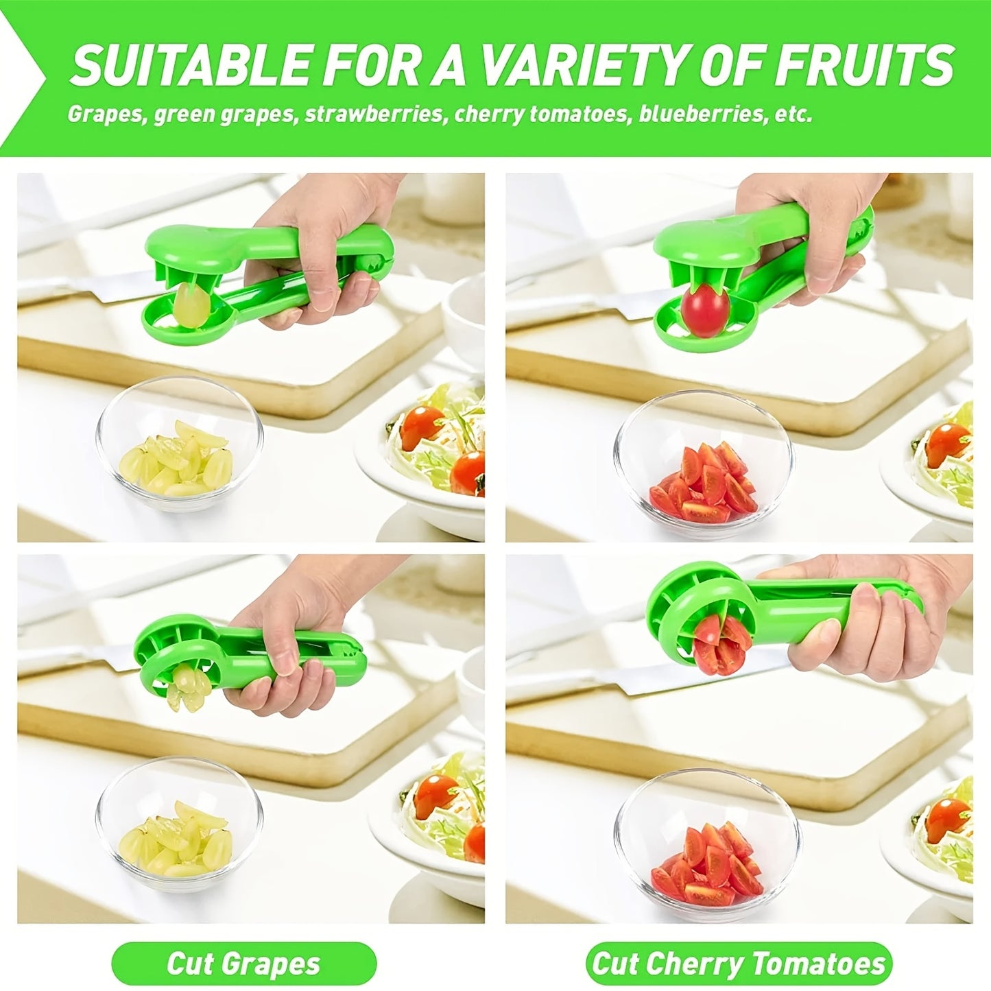 Portable Fruit Cutter: Safe, Ergonomic, Dishwasher-Friendly | Perfect for Small Fruits