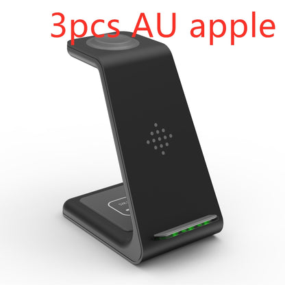 3-in-1 Fast Wireless Charging Station: Quick Charge Dock & Phone Holder Stand
