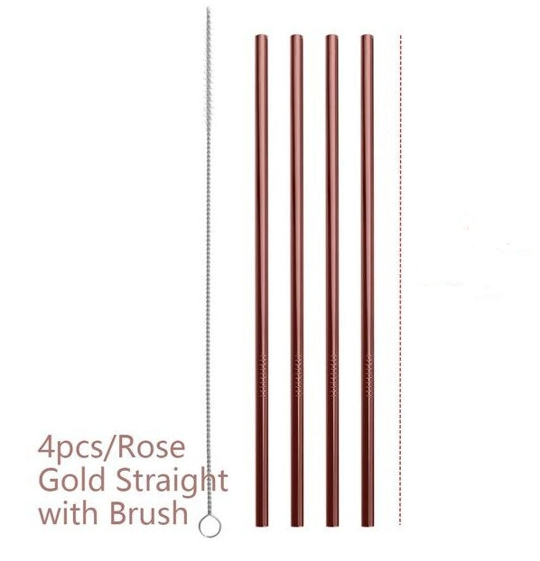 Reusable Stainless Steel Straws: Colorful and Eco-Friendly