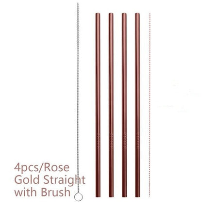 Reusable Stainless Steel Straws: Colorful and Eco-Friendly