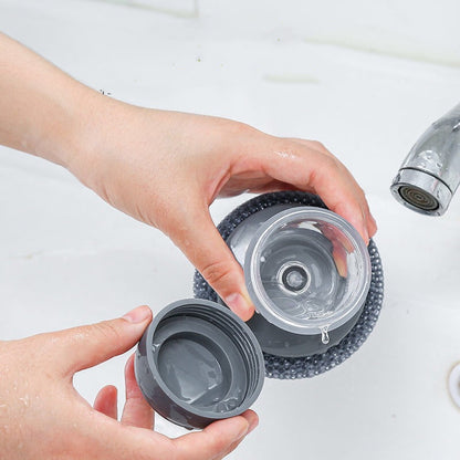 Kitchen Palm Brush: Soap Dispenser for Easy Cleaning