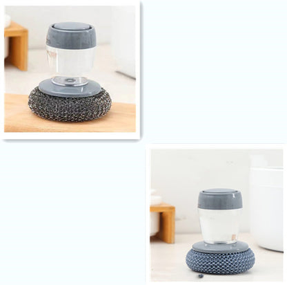 Kitchen Palm Brush: Soap Dispenser for Easy Cleaning