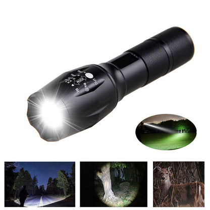 Portable LED Flashlight: Zoomable Torch for Hunting