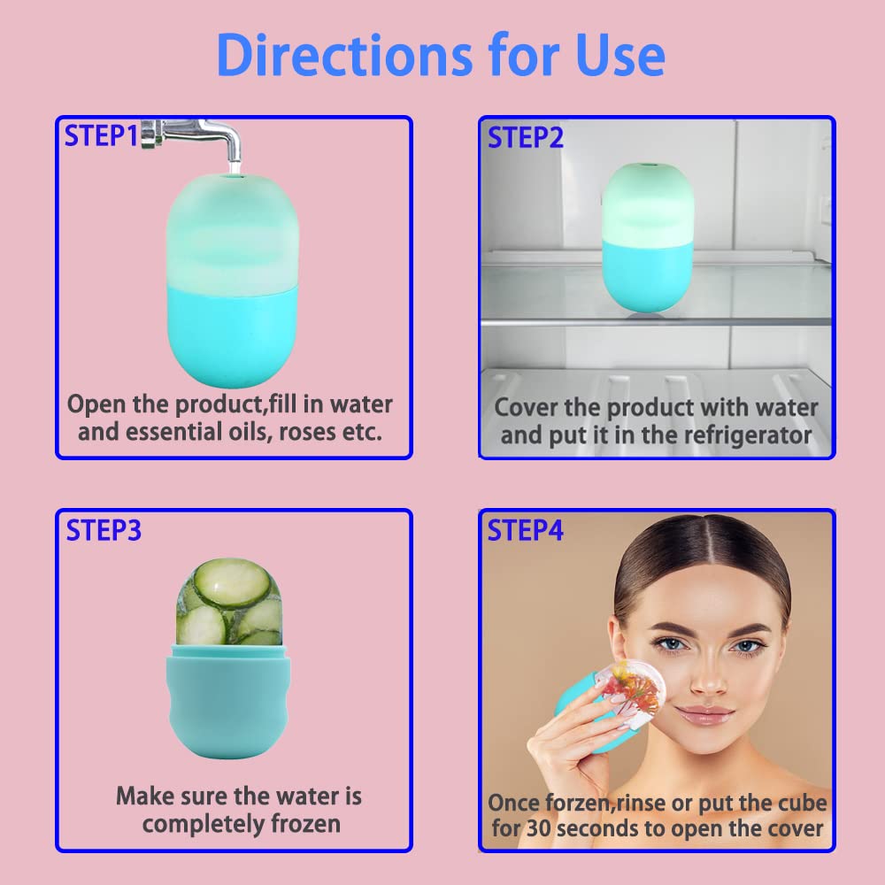 Ice Face Roller: Enhance Your Natural Glow with Ice Mold for Face, Eyes, and Neck