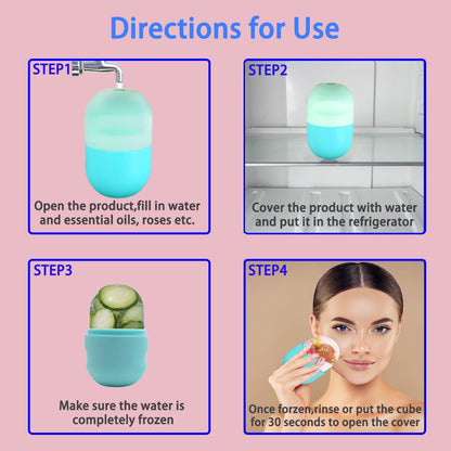 Ice Face Roller: Enhance Your Natural Glow with Ice Mold for Face, Eyes, and Neck