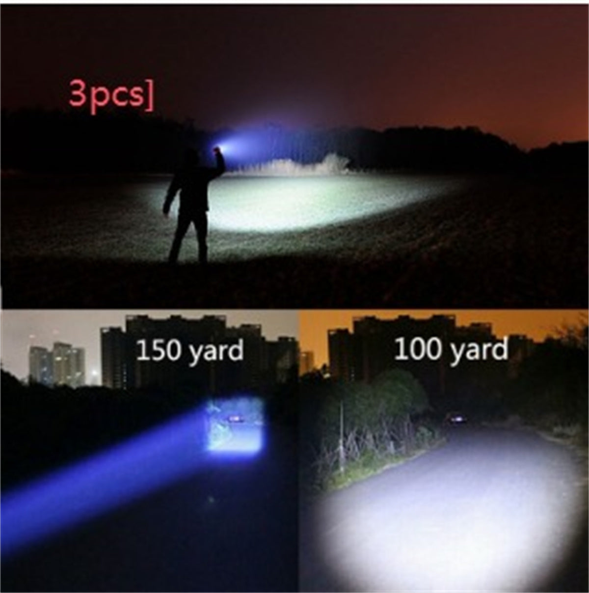 Portable LED Flashlight: Zoomable Torch for Hunting
