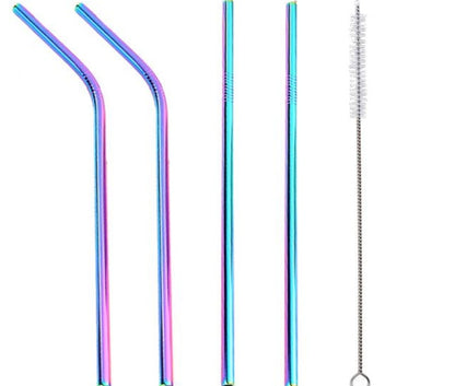Reusable Stainless Steel Straws: Colorful and Eco-Friendly