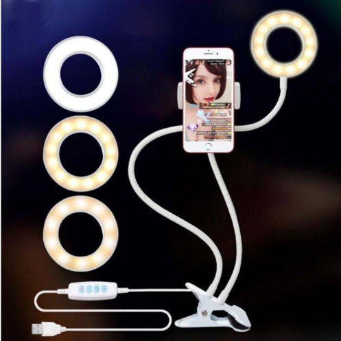 Adjustable LED Selfie Ring Light | 8cm Stand | Perfect for Makeup & Live Streaming
