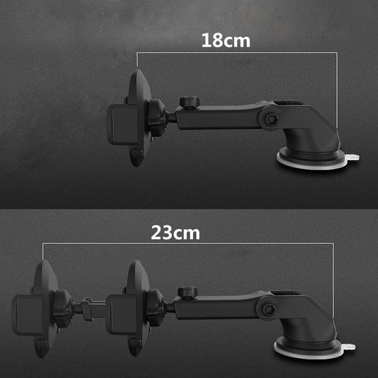 Telescopic Car Phone Holder - Long Rod Dashboard Suction Mount