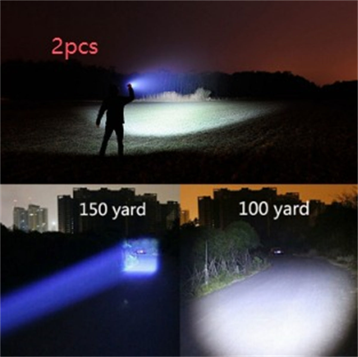 Portable LED Flashlight: Zoomable Torch for Hunting