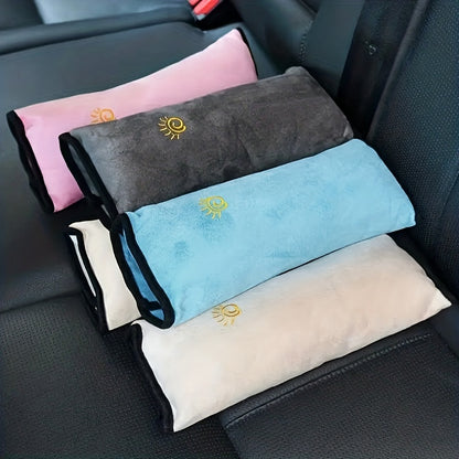 Plush Seat Belt Shoulder Cover: Soft and Thickened Car Accessory with Cute Design