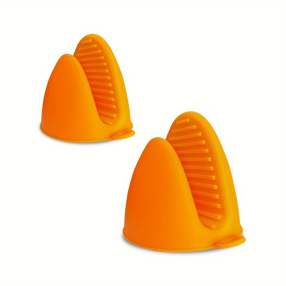 2-Pack Silicone Oven Mitts: Heat Resistant Pot Holders for Cooking & Baking