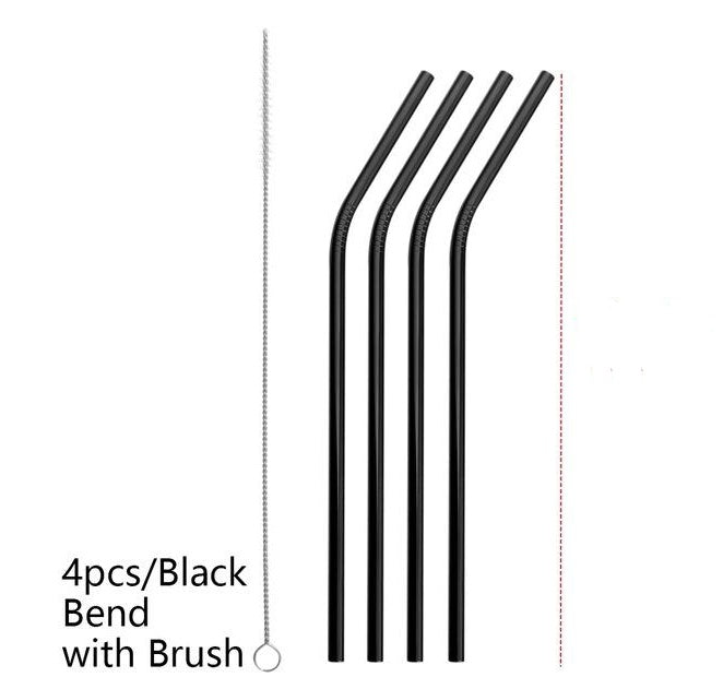 Reusable Stainless Steel Straws: Colorful and Eco-Friendly