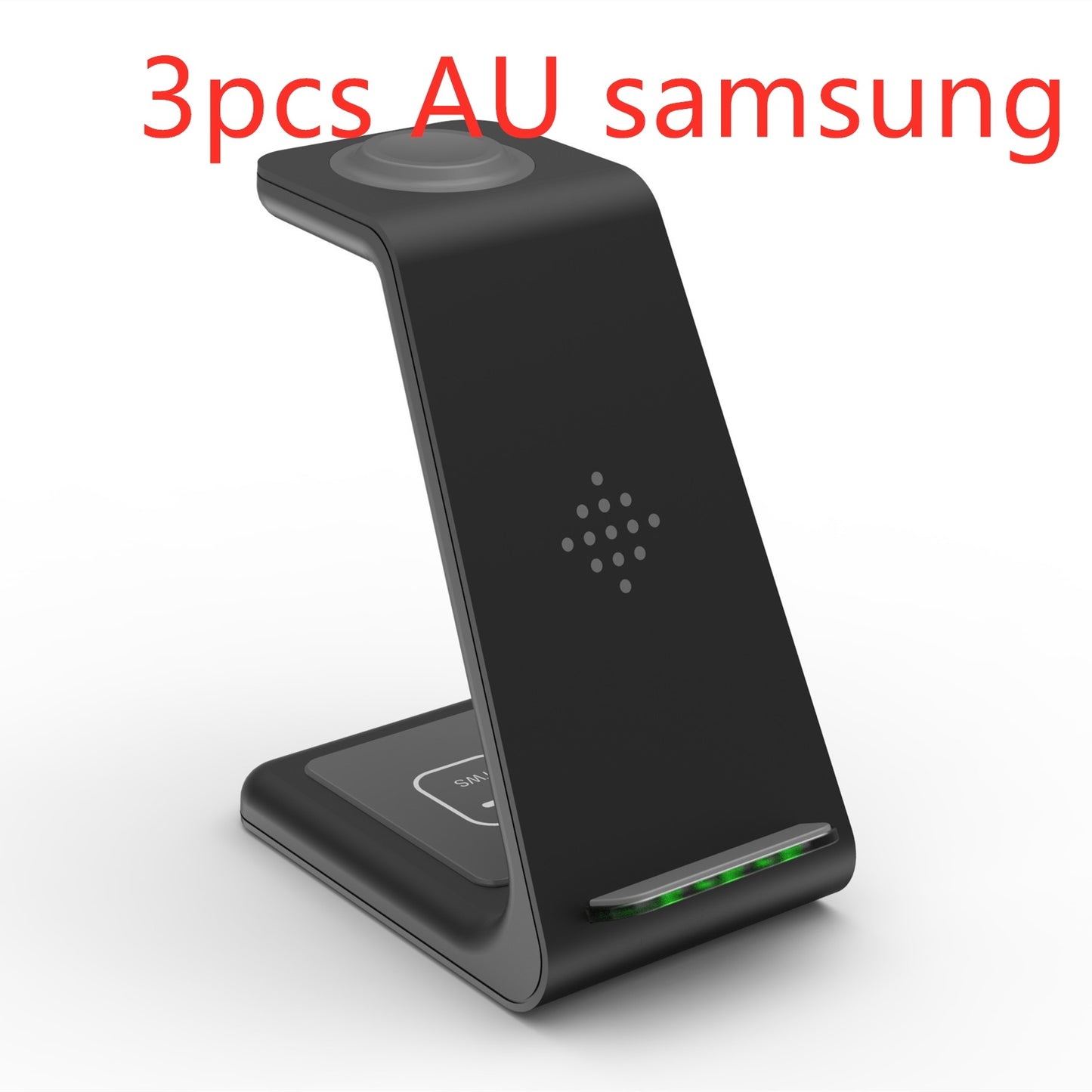 3-in-1 Fast Wireless Charging Station: Quick Charge Dock & Phone Holder Stand