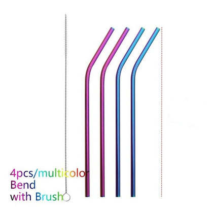 Reusable Stainless Steel Straws: Colorful and Eco-Friendly