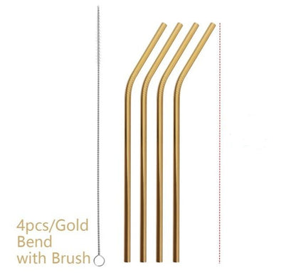 Reusable Stainless Steel Straws: Colorful and Eco-Friendly