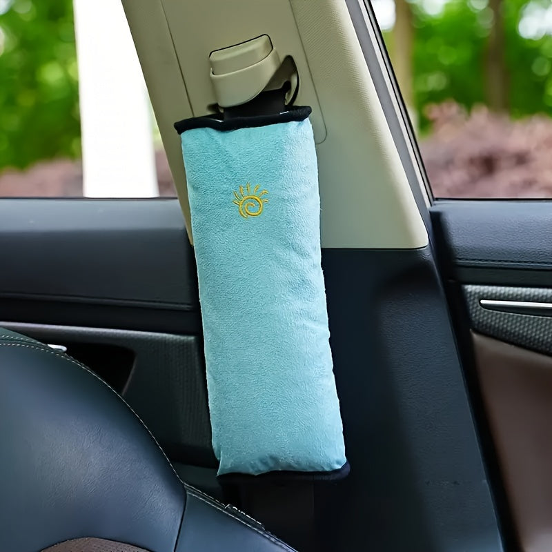 Plush Seat Belt Shoulder Cover: Soft and Thickened Car Accessory with Cute Design