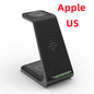 3-in-1 Fast Wireless Charging Station: Quick Charge Dock & Phone Holder Stand