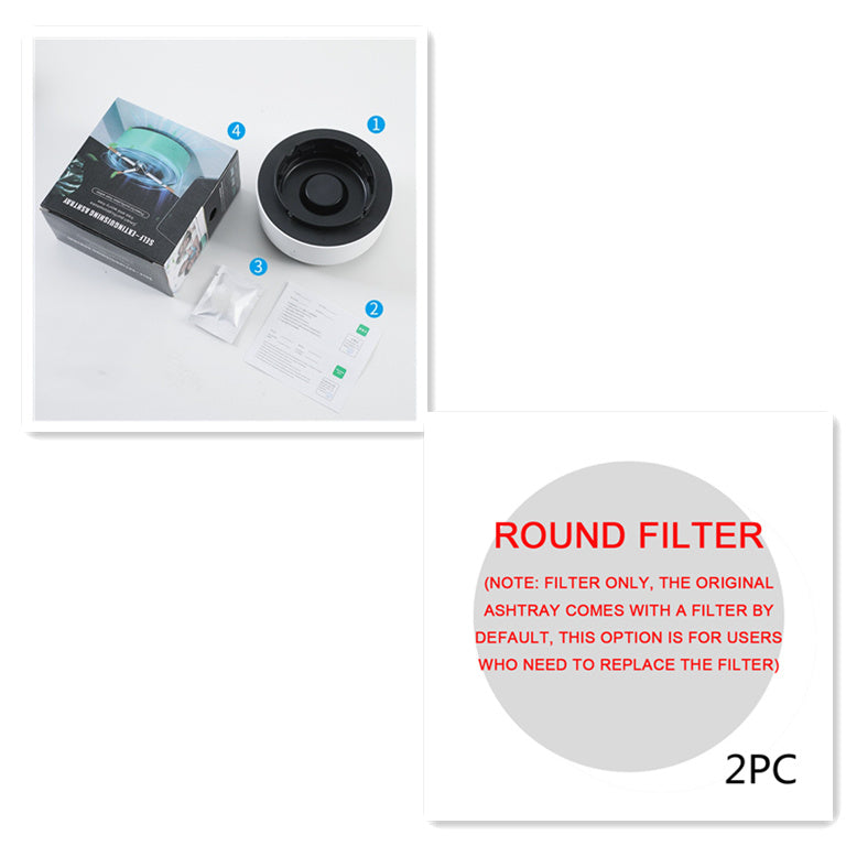 Portable Car Ashtray with Smoke Removal Air Purifier - Anion Filtration for Fresh Air