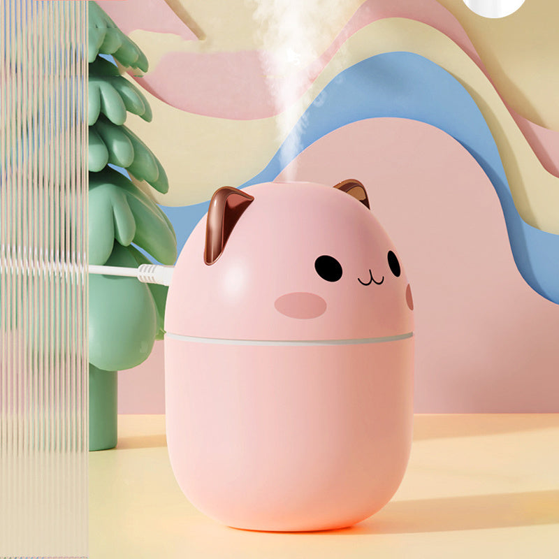 Cute Cat USB Air Humidifier - Ultra-Silent Cool Mist Aromatherapy Purifier for Home, Office & Car