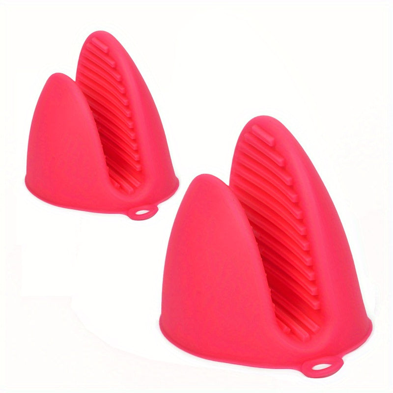 2-Pack Silicone Oven Mitts: Heat Resistant Pot Holders for Cooking & Baking
