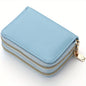 Stylish Womens Double Zipper Wallet - Compact Short Card Holder with Large Capacity, Practical Coin Purse for Everyday Use