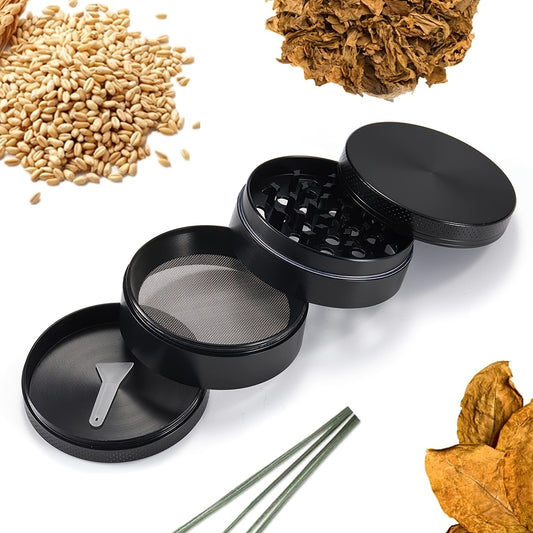 Four-Layer Aluminum Tobacco Grinder: Herb Grinder for Smoking Accessories"