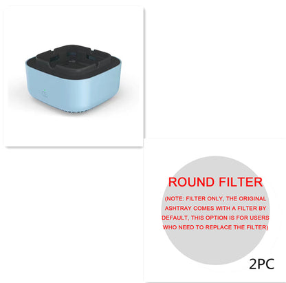 Portable Car Ashtray with Smoke Removal Air Purifier - Anion Filtration for Fresh Air