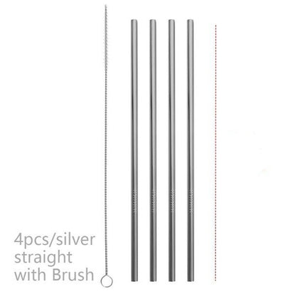 Reusable Stainless Steel Straws: Colorful and Eco-Friendly