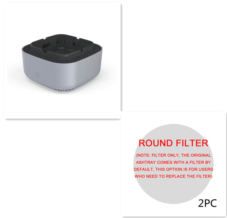 Portable Car Ashtray with Smoke Removal Air Purifier - Anion Filtration for Fresh Air