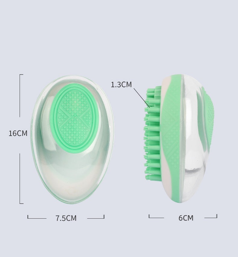 2-in-1 Pet Spa Brush: Soft Silicone Massage Comb for Easy Dog & Cat Grooming