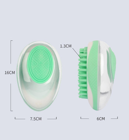 2-in-1 Pet Spa Brush: Soft Silicone Massage Comb for Easy Dog & Cat Grooming