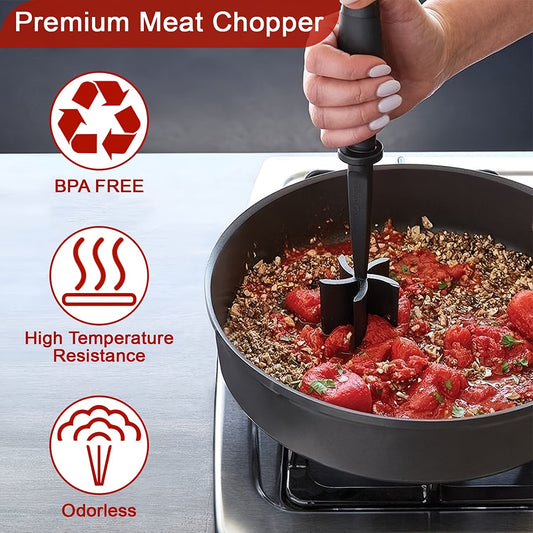 PANCERKA Manual Meat Shredder: Effortless Shredding with Heat-Resistant, Non-Stick Dual Blades