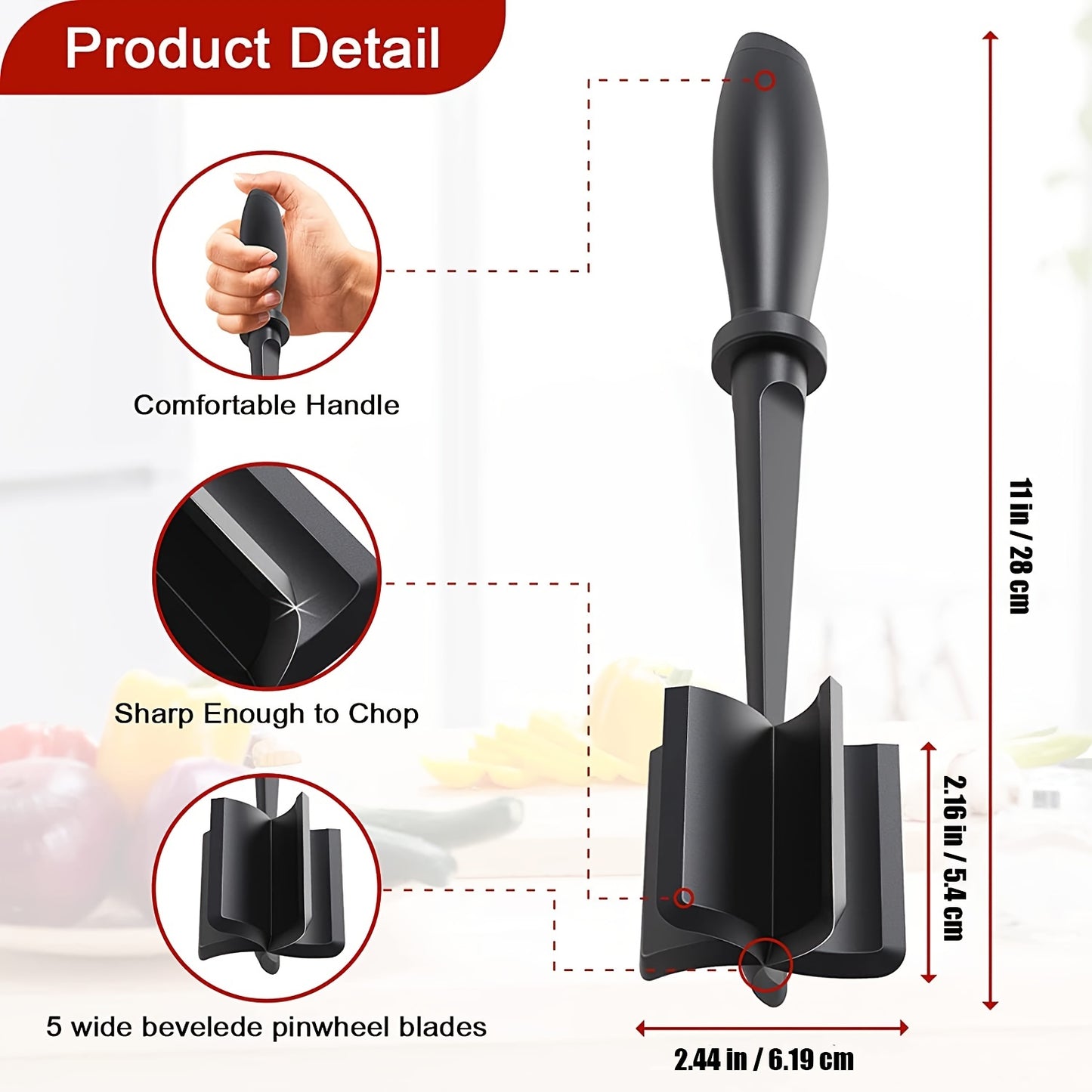 PANCERKA Manual Meat Shredder: Effortless Shredding with Heat-Resistant, Non-Stick Dual Blades