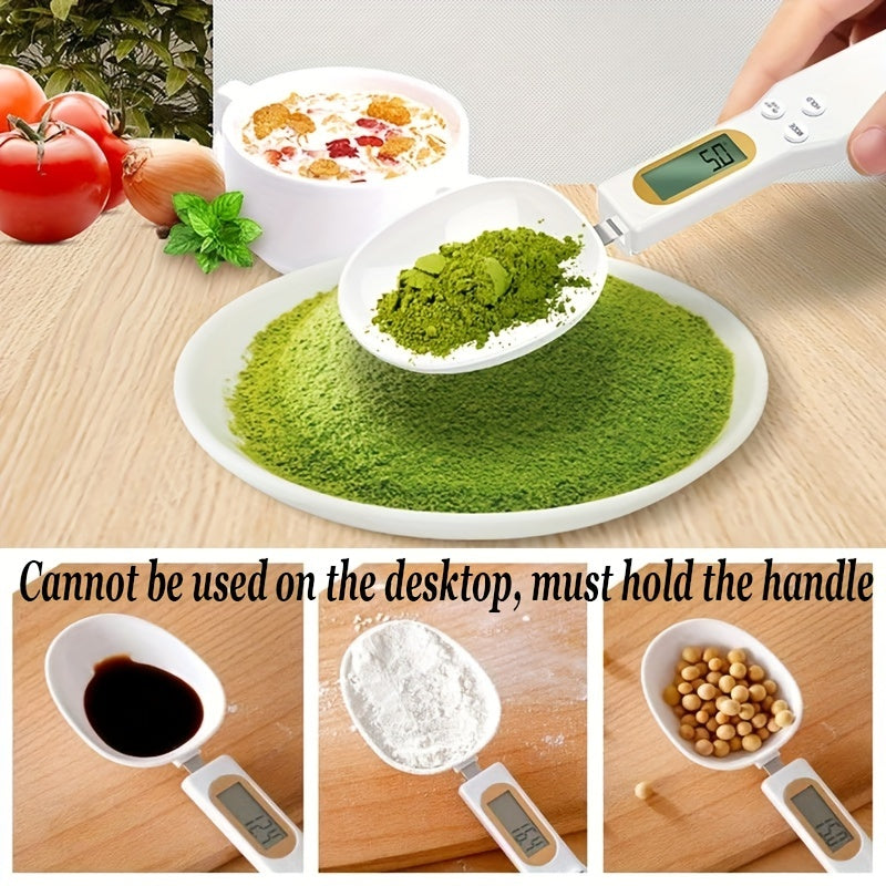AccuMeasure Digital Kitchen Scale Spoon: LCD Display, 0.1g-500g Precision for Cooking and Baking