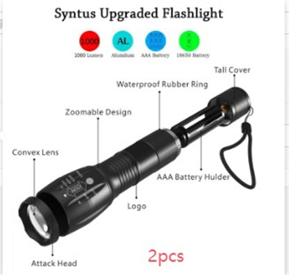 Portable LED Flashlight: Zoomable Torch for Hunting