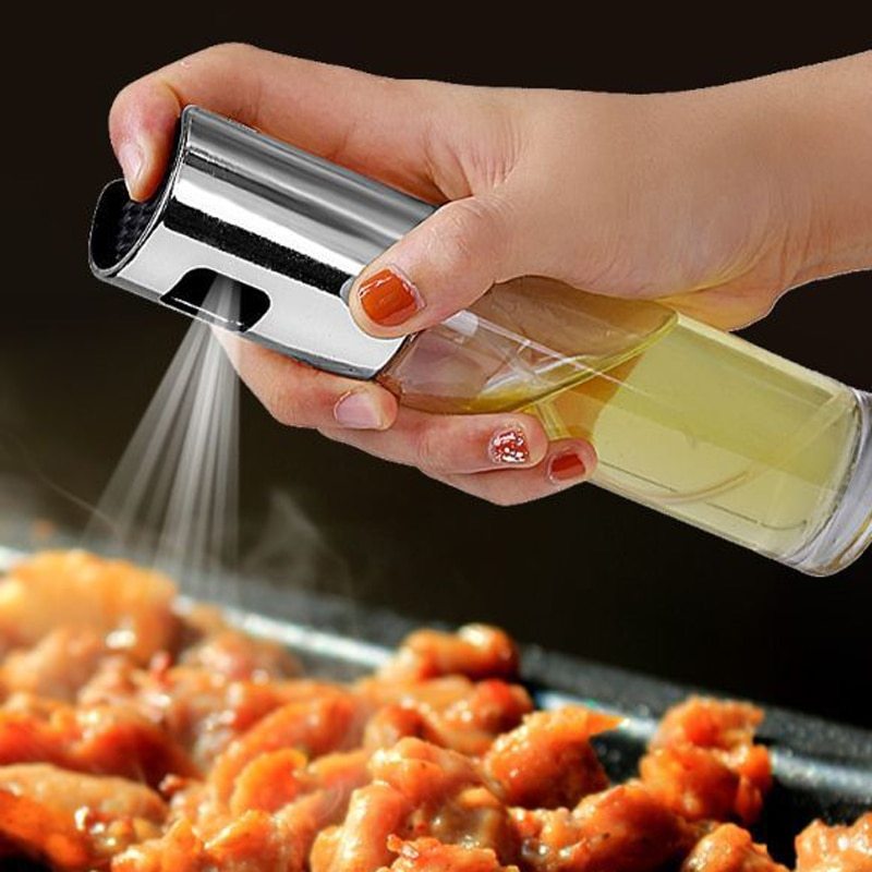 Leakproof BBQ Oil Sprayer: Healthy Cooking & Grilling with Push-Type Vinegar Spray Bottle